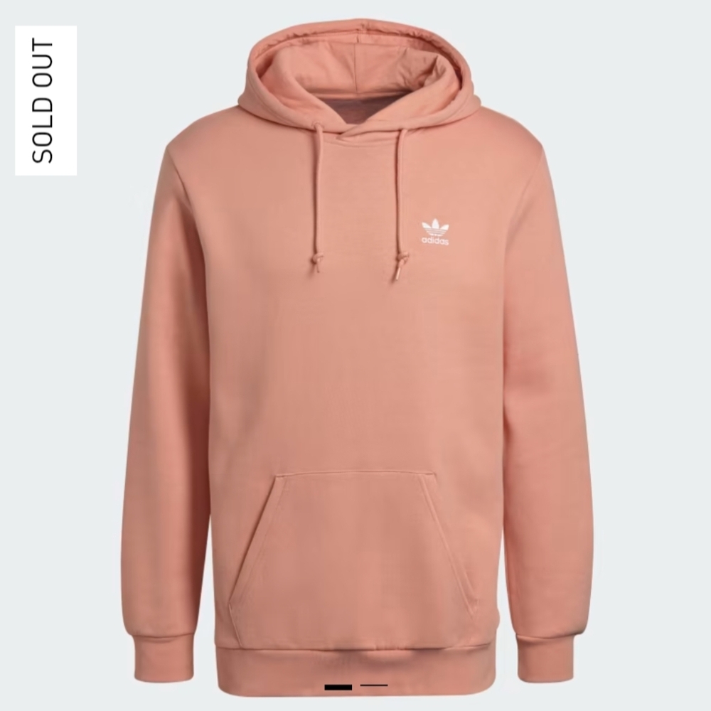 Euc Adidas Primegreen  Salmon Kangaroo 🦘 Pocket Hoodie Size Large